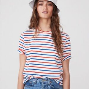 KULE The Modern Tee in blue, red and, white stripe M
